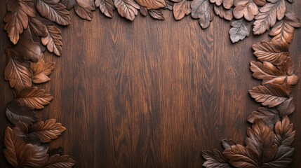 Elegant 3D Floral Relief in Gold Tones