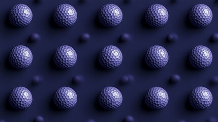 Elegant and sharp golf ball displayed on a seamless dark blue background