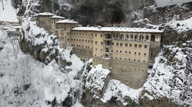 Historical Place Sumela Monastery's Snowy