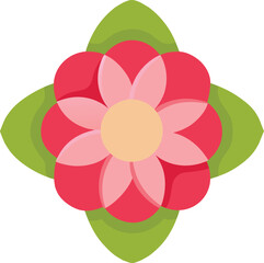 A plate shaped like a flower with edible petals illustration