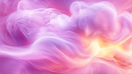 Abstract Pink and Purple Swirls With Ethereal Fluid Shapes and Warm Glow Background