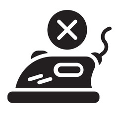 Do Not Iron  glyph icon