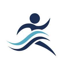 Run logo icon vector illustration.