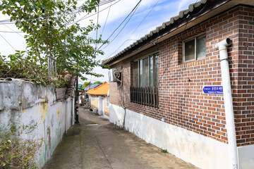 韓国ソウル市の住宅地(民家)