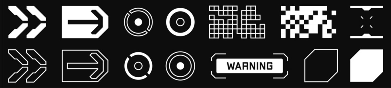 Dystopian Cyberpunk Vector Pack for Designers.