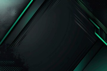 This vector illustration features a gradient green-black circuit board background, highlighted by an abstract technology pattern resembling interconnected circuitry. 