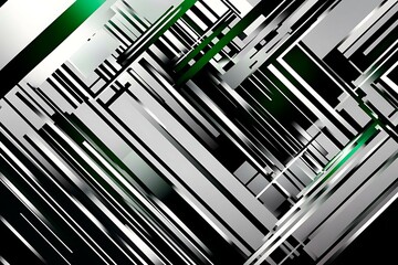 This vector illustration features a gradient green-black circuit board background, highlighted by an abstract technology pattern resembling interconnected circuitry