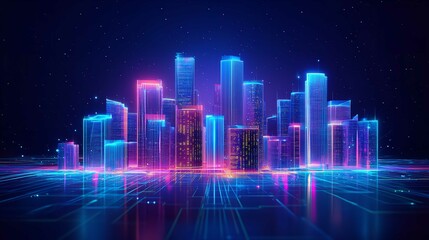 Vector Illustration of Urban Architecture and Cityscape Design