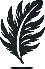 Obraz premium black feather flat silhouette art