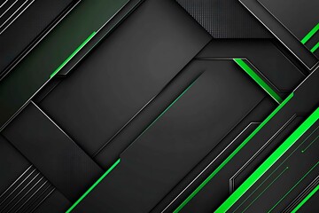 This vector illustration features a gradient green-black circuit board background, highlighted by an abstract technology pattern resembling interconnected circuitry.