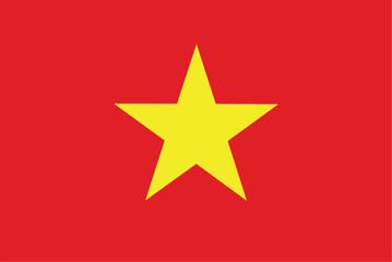 Nationall flag of Vietnam. Vector illustration
