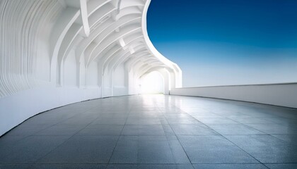 Obraz premium Empty space in white architecture
