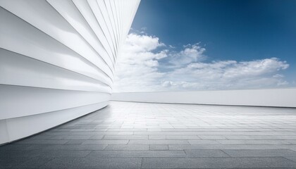 Obraz premium Empty space in white architecture