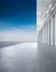Obraz premium Empty space in white architecture