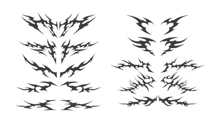 Set of Neo tribal vector abstract shapes