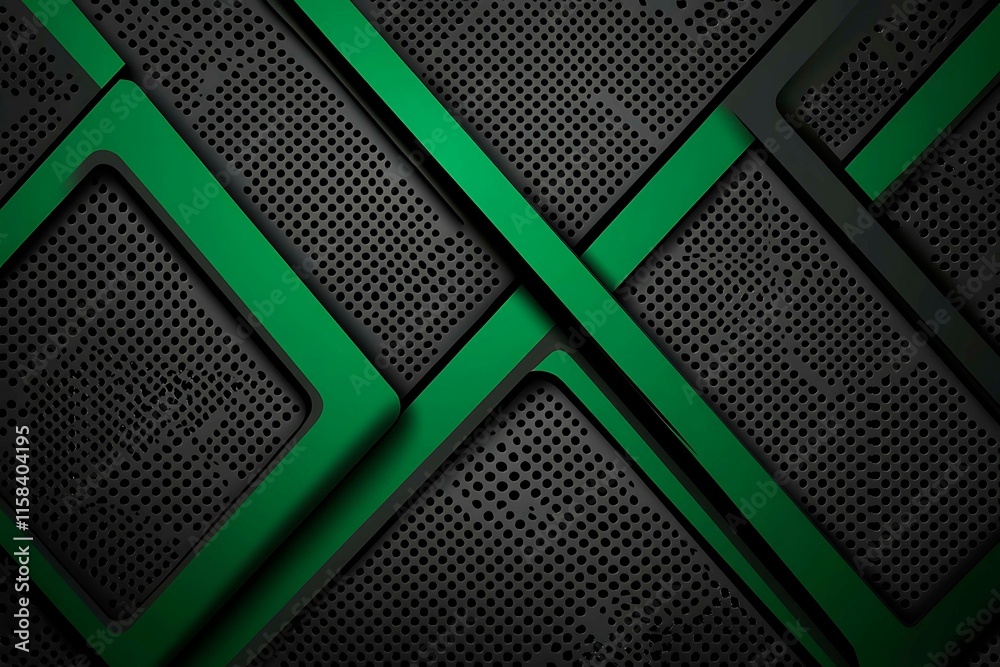 Poster this vector illustration features a gradient green-black circuit board background, highlighted by an
