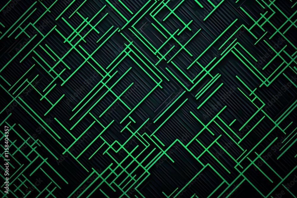 Poster this vector illustration features a gradient green-black circuit board background, highlighted by an