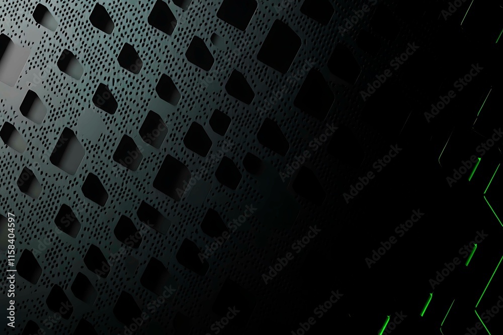 Poster this vector illustration features a gradient green-black circuit board background, highlighted by an