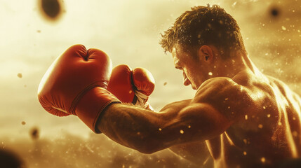 Boxing match highlights sports arena action photography intense workout environment