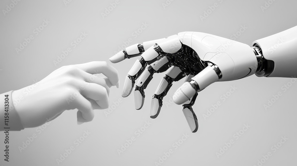 Poster abstract technology ai computing and world concept working data of artificial intelligence and futur