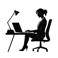 Business people vector silhouette.