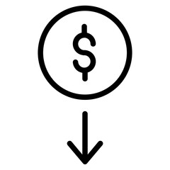 Low Price Cheap Line Icon