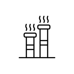 Chimney outline icons, minimalist vector illustration ,simple transparent graphic element .Isolated on white background