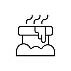 Chimney outline icons, minimalist vector illustration ,simple transparent graphic element .Isolated on white background