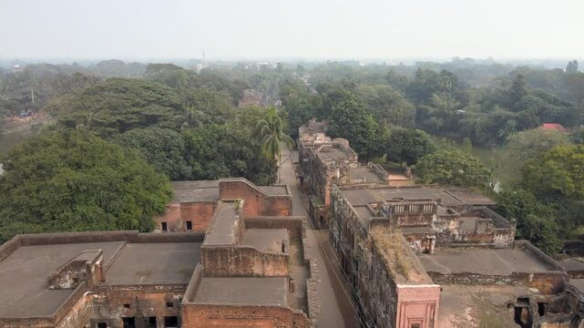 Drone Footage of Panam Nagar - Ancient Settlement in Sonargaon, Bangladesh