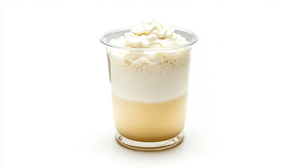 cream in glass