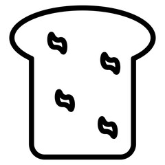 Food Toast Bread Line Icon