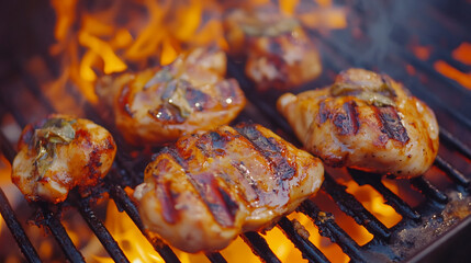 grilled meat on the grill