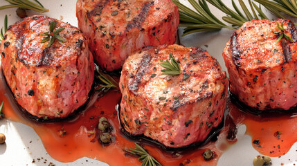 grilled meat with vegetables