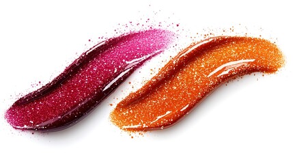 Beauty studio close-up glittery lip gloss colors and aesthetics
