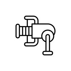 Fishing reel outline icons, minimalist vector illustration ,simple transparent graphic element .Isolated on white background