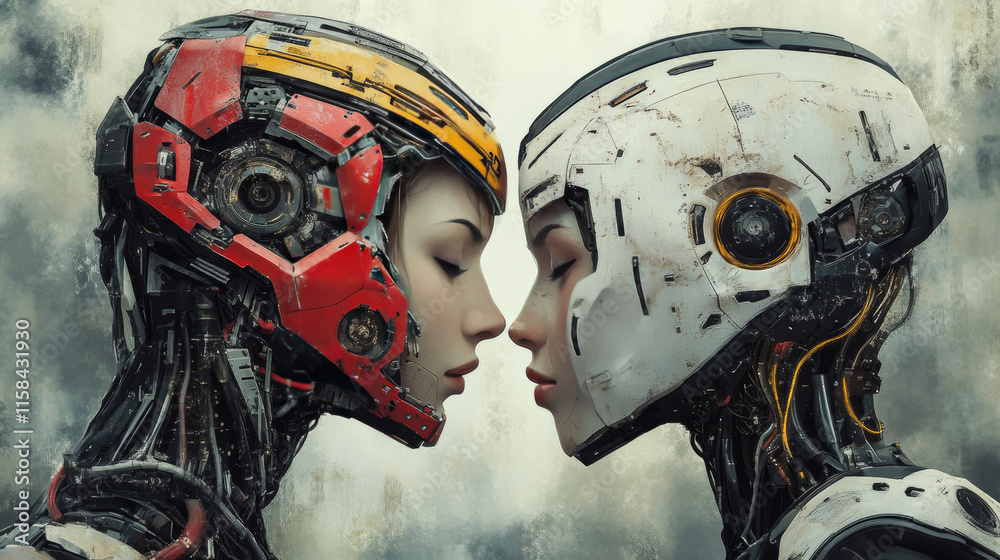 Poster abstract artificial intelligence on circle digital and technology background with computer systems l