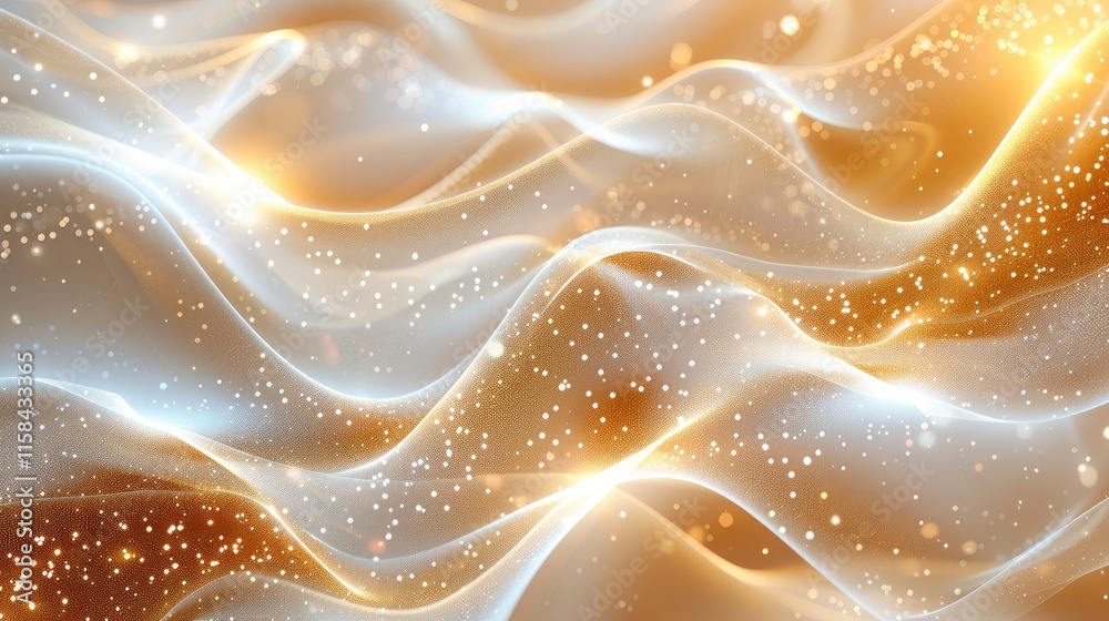 Fototapete elegant golden background with soft lines and waves, creating an atmosphere of luxury and sophistica