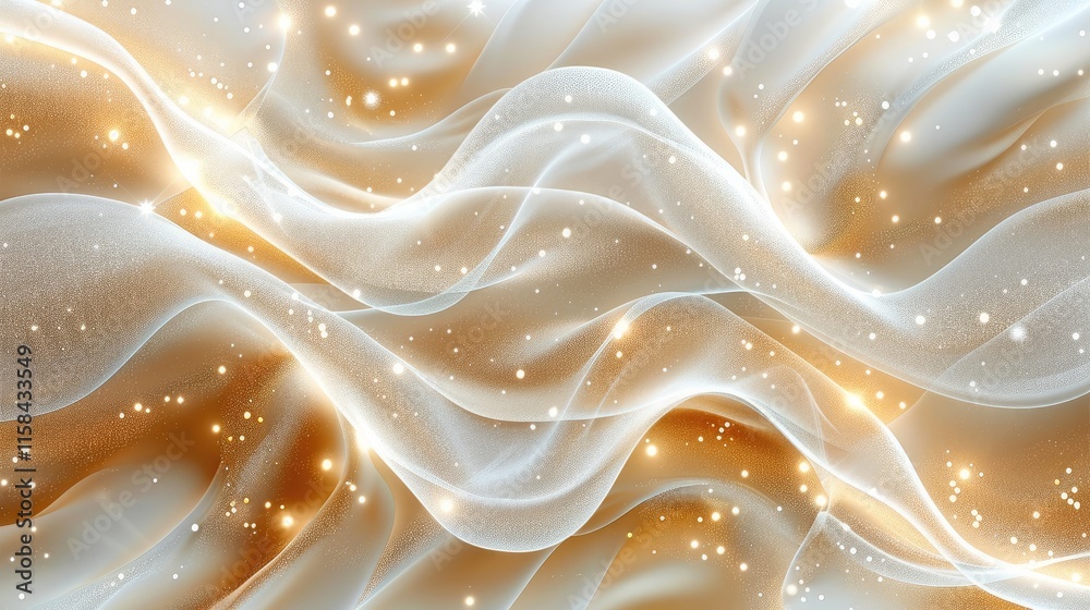 Fototapete elegant golden background with soft lines and waves, creating an atmosphere of luxury and sophistica