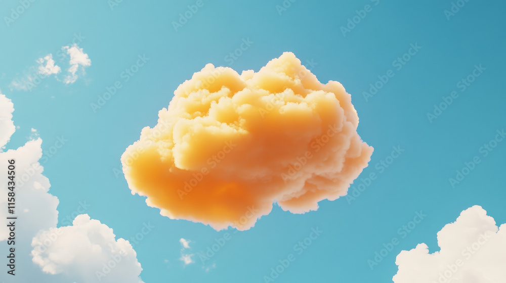 Poster abstract cloud technology with big data and interface concept connection by collecting data in the c