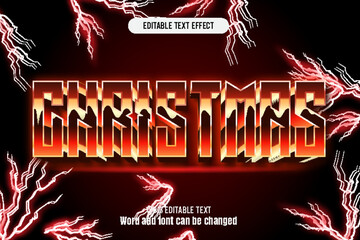 Christmas editable text effect 3d emboss mode rent