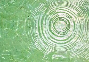 Serene Green Water Ripples