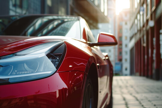 Urban Conceptual Handover of a Red Car