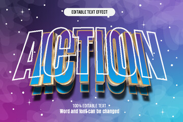 Action editable text effect 3d emboss mode rent