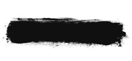 Black Paint Brush Stroke Title Frame Label Banner