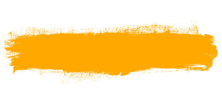 Yellow Paint Stroke Label Banner Title Frame