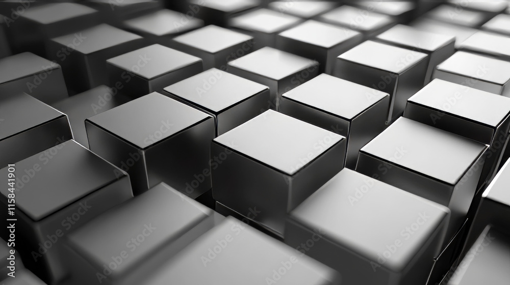 Poster abstract blockchain on technology futuristic background. linked blocks on tech abstract background. 