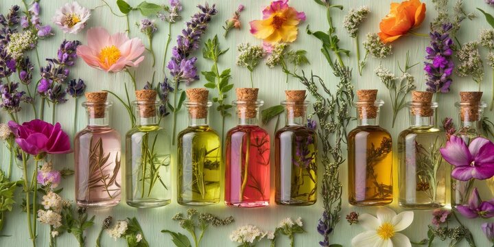 Natural herbal oils infused with the delightful fragrance of flowers create an aromatic experience. These natural herbal oils provide a refreshing and soothing scent that enhances relaxation.