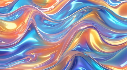 Obraz premium vibrant iridescent 3d background featuring