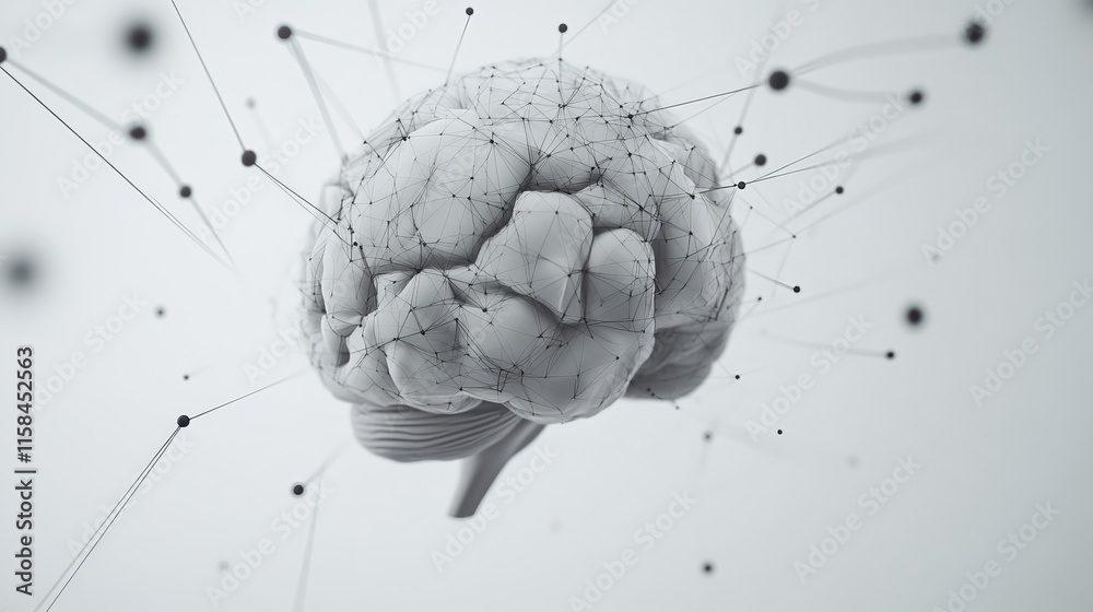Poster abstract artificial intelligence on atomic and technology background with computer systems digital.