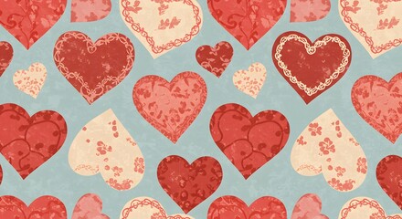 Textured Hearts Pattern
